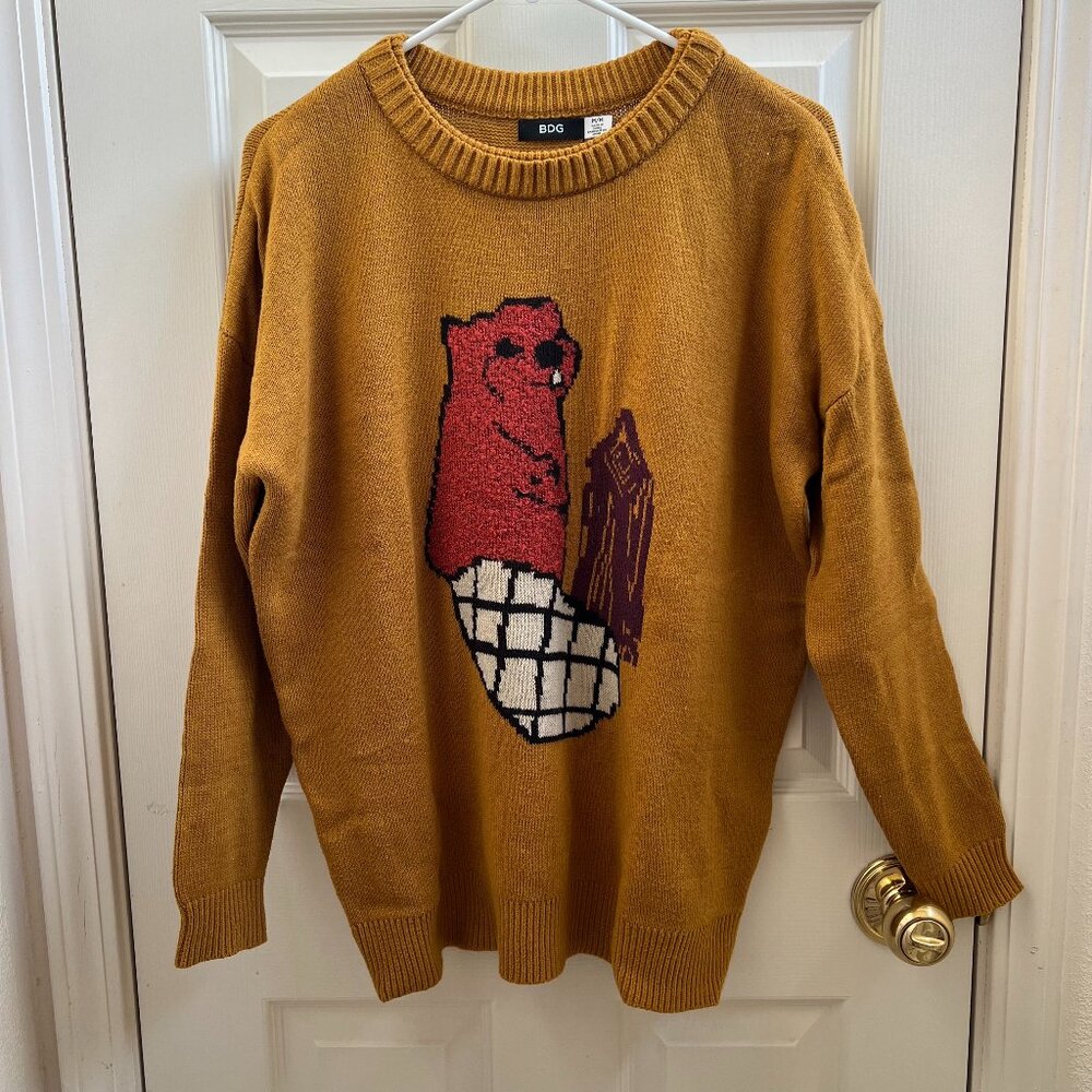 BDG Beaver Knit Sweater Size M Excellent Condition Vintage